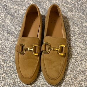 A New Day Women's Brown Loafers with Gold Accent